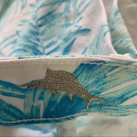 TOMMY Bahama Women's Blue Tropical Denim Boardwalk Capri Jeans Pants size 26 - Picture 7 of 14